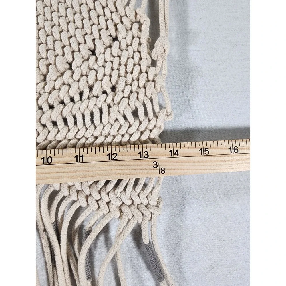 Opalhouse Handmade Macrame Wall Hanging 16x26 Cream Geometric Boho Fiber Decor